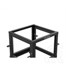 Lanberg 19" 9U szabadon álló rack keret (600x600–1100 mm, állítható mélységű, fekete)