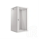 Lanberg 19" fali rackszekrény 22U (600x600, 529.5 mm mély, üvegajtó, lapraszerelt, szürke)