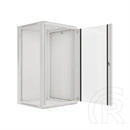 Lanberg 19" fali rackszekrény 22U (600x600, 529.5 mm mély, üvegajtó, lapraszerelt, szürke)