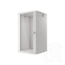 Lanberg 19" fali rackszekrény 22U (600x600, 529.5 mm mély, üvegajtó, lapraszerelt, szürke)