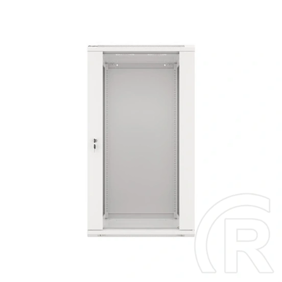 Lanberg 19" fali rackszekrény 22U (600x600, 529.5 mm mély, üvegajtó, lapraszerelt, szürke)
