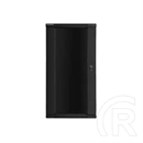 Lanberg 19" fali rackszekrény 27U (600x600, lapraszerelt, 529.5 mm mély, edzett üveg első ajtó, fekete)
