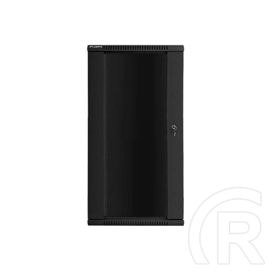 Lanberg 19" fali rackszekrény 27U (600x600, lapraszerelt, 529.5 mm mély, edzett üveg első ajtó, fekete)