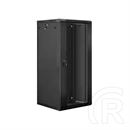 Lanberg 19" fali rackszekrény 27U (600x600, lapraszerelt, 529.5 mm mély, edzett üveg első ajtó, fekete)