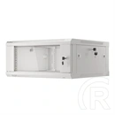 Lanberg 19" fali rackszekrény 9U (600x600, lapraszerelt, 600mm mély, edzett üveg, szürke)