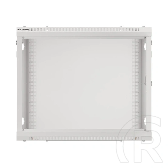 Lanberg 19" fali rackszekrény 9U (600x600, lapraszerelt, 600mm mély, edzett üveg, szürke)