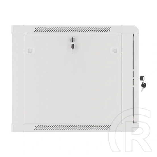 Lanberg 19" fali rackszekrény 9U (600x600, lapraszerelt, 600mm mély, edzett üveg, szürke)