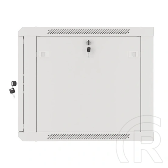 Lanberg 19" fali rackszekrény 9U (600x600, lapraszerelt, 600mm mély, edzett üveg, szürke)