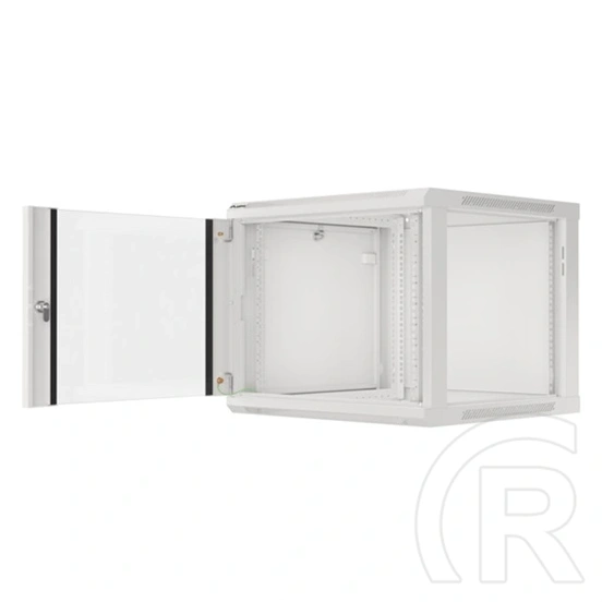 Lanberg 19" fali rackszekrény 9U (600x600, lapraszerelt, 600mm mély, edzett üveg, szürke)