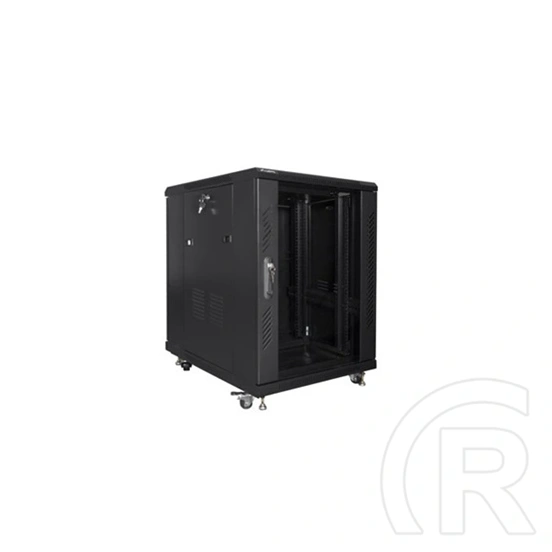 Lanberg 19" szabadon álló rack szekrény (15U, 600x800, lapraszerelt, fekete)