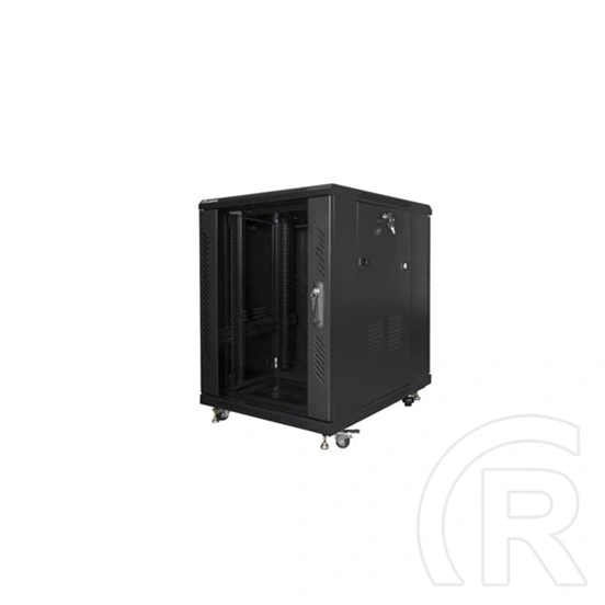 Lanberg 19" szabadon álló rack szekrény (15U, 600x800, lapraszerelt, fekete)