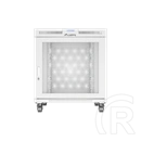 Lanberg 19" szabadon álló rack szekrény (15U, 800x1000 mm, perforált ajtó, lapraszerelt, LCD kijelző, szürke)