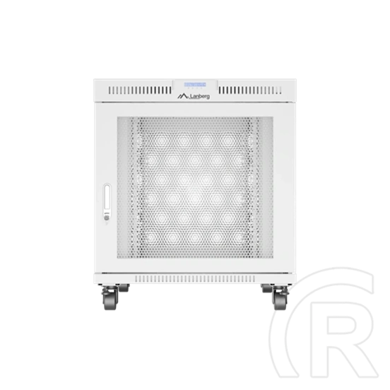 Lanberg 19" szabadon álló rack szekrény (15U, 800x1000 mm, perforált ajtó, lapraszerelt, LCD kijelző, szürke)