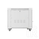 Lanberg 19" szabadon álló rack szekrény (15U, 800x1000 mm, perforált ajtó, lapraszerelt, LCD kijelző, szürke)