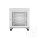 Lanberg 19" szabadon álló rack szekrény (15U, 800x1000 mm, perforált ajtó, lapraszerelt, LCD kijelző, szürke)