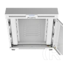 Lanberg 19" szabadon álló rack szekrény (15U, 800x1000 mm, perforált ajtó, lapraszerelt, LCD kijelző, szürke)