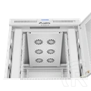 Lanberg 19" szabadon álló rack szekrény (15U, 800x1000 mm, perforált ajtó, lapraszerelt, LCD kijelző, szürke)