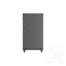 Lanberg 19" szabadon álló rack szekrény (22U, 600x1000 mm, üvegajtó, lapraszerelt, fekete)