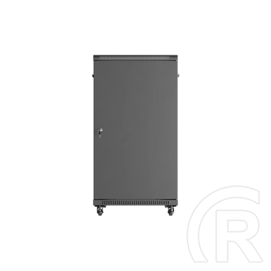 Lanberg 19" szabadon álló rack szekrény (22U, 600x1000 mm, üvegajtó, lapraszerelt, fekete)