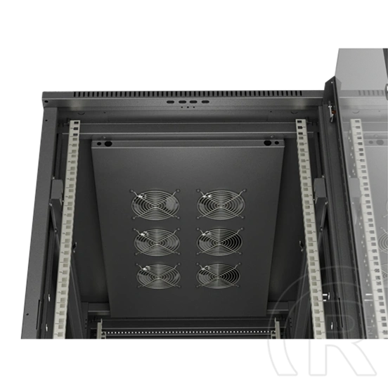 Lanberg 19" szabadon álló rack szekrény (22U, 600x1000 mm, üvegajtó, lapraszerelt, fekete)