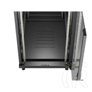 Lanberg 19" szabadon álló rack szekrény (22U, 600x1000 mm, üvegajtó, lapraszerelt, fekete)