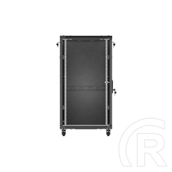 Lanberg 19" szabadon álló rack szekrény (22U, 600x1000 mm, üvegajtó, lapraszerelt, fekete)