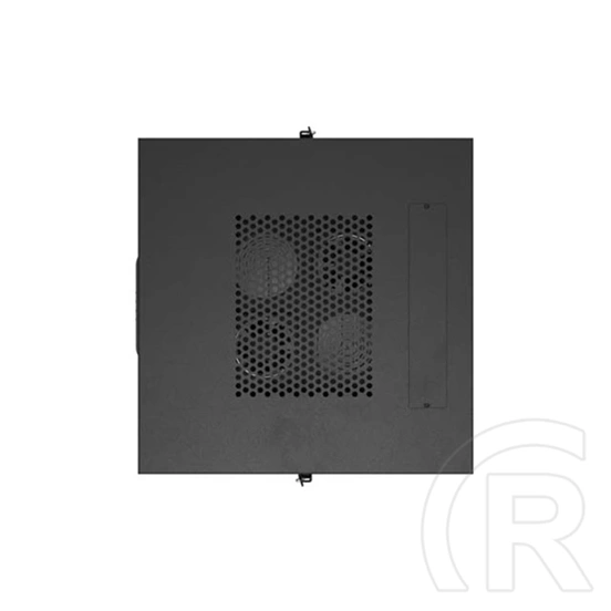 Lanberg 19" szabadon álló rackszekrény 24U (600x600, üvegajtó, lapraszerelt, LCD kijelző, fekete)
