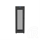 Lanberg 19" szabadon álló rackszekrény (37U, 600x800 mm, perforált ajtó, lapraszerelt, LCD kijelző, fekete)