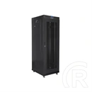 Lanberg 19" szabadon álló rackszekrény (37U, 600x800 mm, perforált ajtó, lapraszerelt, LCD kijelző, fekete)