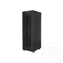Lanberg 19" szabadon álló rackszekrény (37U, 600x800 mm, perforált ajtó, lapraszerelt, LCD kijelző, fekete)