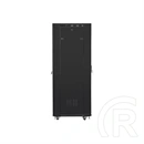 Lanberg 19" szabadon álló rackszekrény (37U, 600x800 mm, perforált ajtó, lapraszerelt, LCD kijelző, fekete)