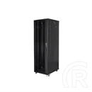 Lanberg 19" szabadon álló rackszekrény (42U, 800x800, lapraszerelt, 720mm mély, edzett üveg elöl, fém hátul, fekete)
