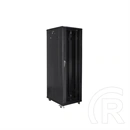 Lanberg 19" szabadon álló rackszekrény (42U, 800x800, lapraszerelt, 720mm mély, edzett üveg elöl, fém hátul, fekete)