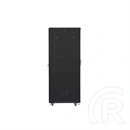 Lanberg 19" szabadon álló rackszekrény (42U, 800x800, lapraszerelt, 720mm mély, edzett üveg elöl, fém hátul, fekete)