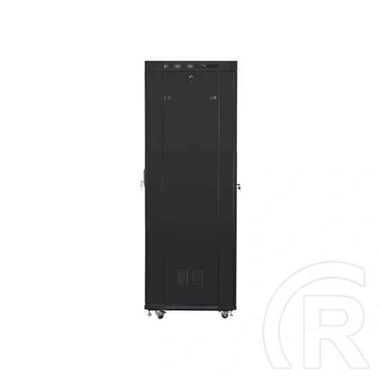 Lanberg 19" szabadon álló rackszekrény (42U, 800x800 mm, perforált ajtó, lapraszerelt, LCD kijelző, fekete)