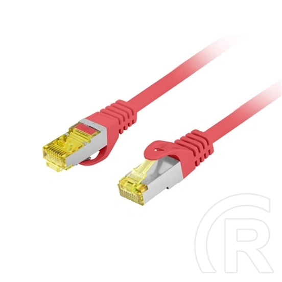 Lanberg CAT6A S/FTP patch kábel 0,25 m (LSZH, réz, piros)
