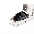 Lanberg CAT6 F/UTP toldó (2x RJ45, szerszám nélkül, ABS, fém, fekete, ezüst)
