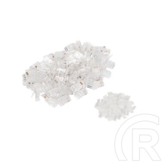 Lanberg CAT6 RJ45 csatlakozó (UTP, 8P8C, 100 db, műanyag, átlátszó)