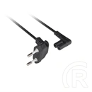 Lanberg CEE 7/16 -> IEC 320 C7 tápkábel (1,8 m, könyök, VDE, fekete)