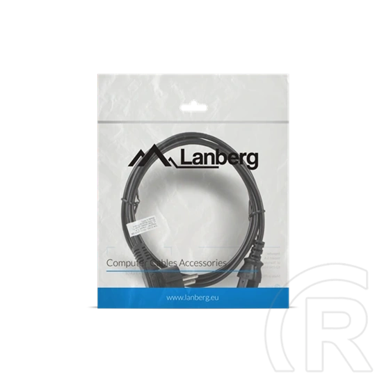 Lanberg CEE 7/7 -> IEC 320 C13 tápkábel (1,8 m, VDE, fekete)