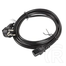 Lanberg CEE 7/7 - IEC 320 C13 tápkábel (3 m, fekete)