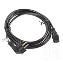 Lanberg CEE 7/7 - IEC 320 C13 tápkábel (3 m, fekete)