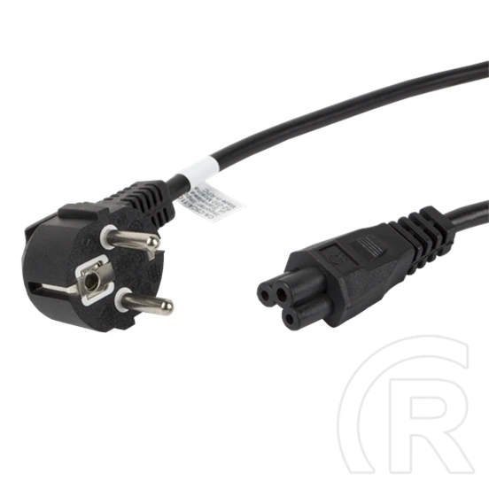 Lanberg CEE 7/7 (Mickey) > IEC 320 C5 tápkábel (1,8 m, VDE, fekete)