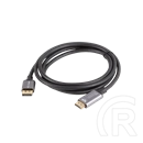 Lanberg DisplayPort (M) > HDMI (M) kábel (1,8 m, 4K, DisplayPort 1.2, HDMI 2.0, fekete, ezüst)