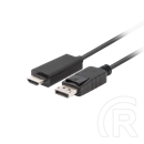 Lanberg DisplayPort (M) v1.1->HDMI (M) kábel (1,8 m, fekete)