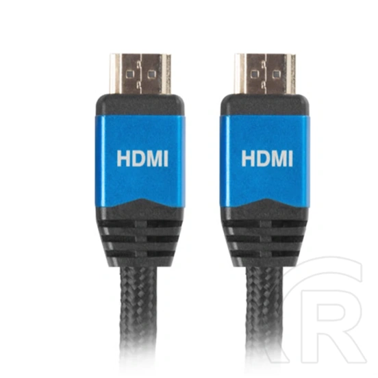 Lanberg HDMI M/M V2.0 kábel (3 m, fonott, rézvezetők, aranyozott csatlakozók, 18 Gb/s, fekete)