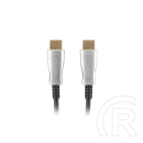 Lanberg HDMI (M/M) v2.0 kábel (20 m, optikai AOC, 18 Gb/s, 3840 x 2160, aranyozott csatlakozó, fekete, ezüst)