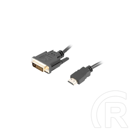 Lanberg HDMI (M) - DVI-D (M) (24+1) kábel (1,8 m, Dual Link, aranyozott csatlakozók, dupla árnyékolás, 4K, fekete)