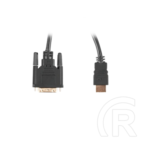 Lanberg HDMI (M) - DVI-D (M) (24+1) kábel (1,8 m, Dual Link, aranyozott csatlakozók, dupla árnyékolás, 4K, fekete)