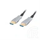 Lanberg HDMI kábel (HDMI M/M v2.0, 30 m, optikai, AOC, aranyozott csatlakozó, fekete, ezüst)
